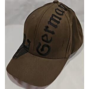 Germany Embroidered Black Eagle Crest Ball Cap Hat Adjustable Army Green